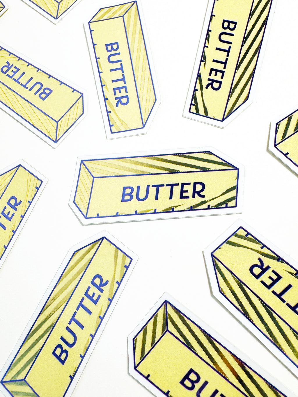 Butter Metallic Sticker 1 inch