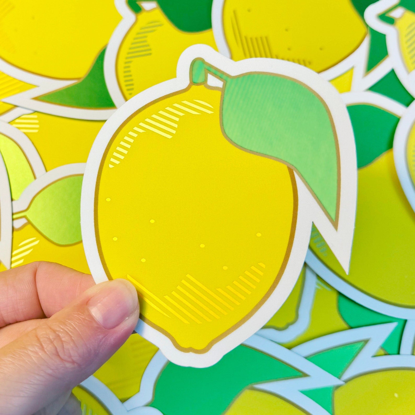 Lemon Metallic Sticker