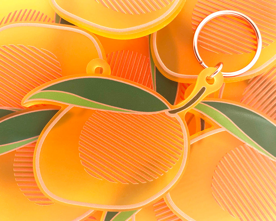 Translucent Mango Acrylic Keychain